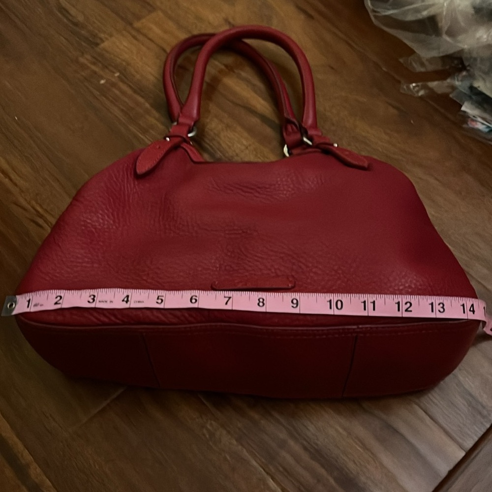 Cole Haan Red pebbled leather tote - Picture 14 of 16